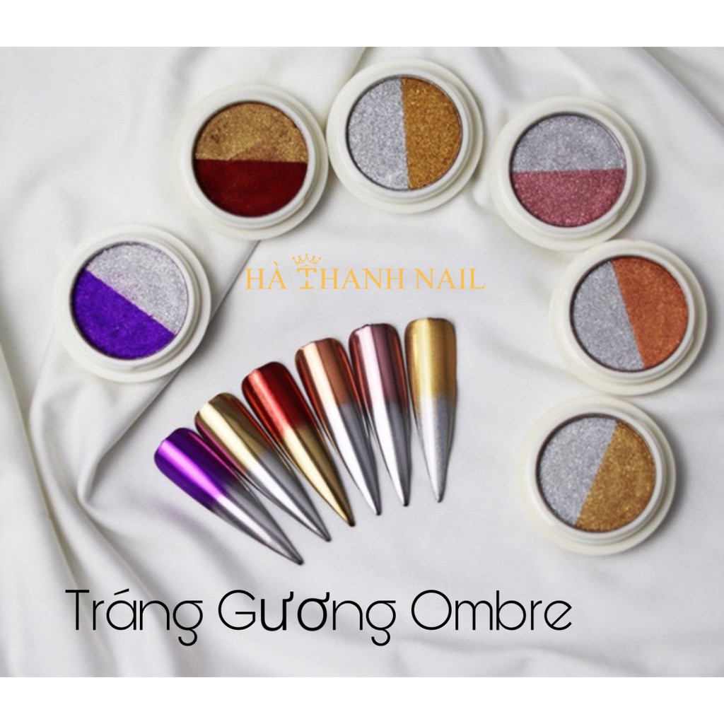 Bột Tráng Gương Ombre Trang Trí Móng Tay Nghệ Thuật Chuyên Dụng Chất Lượng Cao