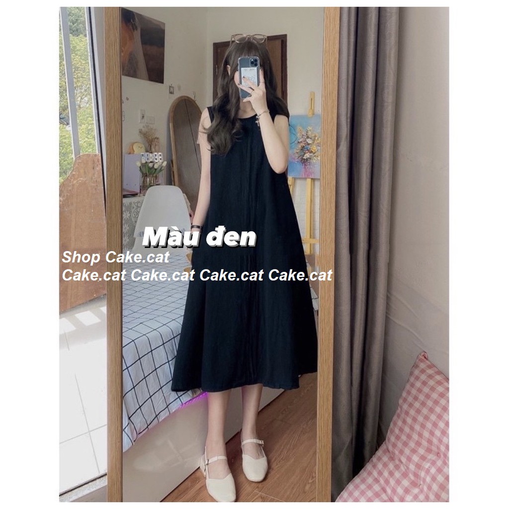 Đầm Váy Sát Nách Dáng Suông Túi Chéo