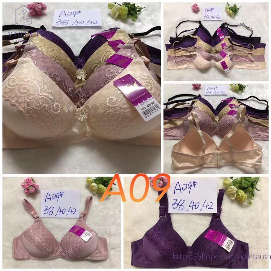 Áo ngực không gọng mút mỏng ren A09 quả to bản rộng đẹp | BigBuy360 - bigbuy360.vn