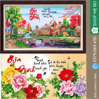 Tranh đính đá gia đình hạnh phúc,tranh đá tự làm,dụng cụ làm tranh đính đá,bộ dụng cụ làm tranđttrda