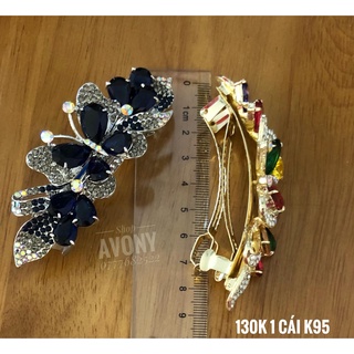 [đẹp] Kẹp đuôi tóc pha lê lấp lánh cao cấp hình bướm (hoa)