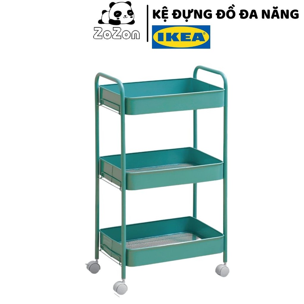 Kệ đựng mỹ phẩm IKEA đa năng cho tiệm Spa Nail tóc makeup nhà bếp đựng gia vị dụng cụ nhà bếp có tay cầm bánh xe Zozon