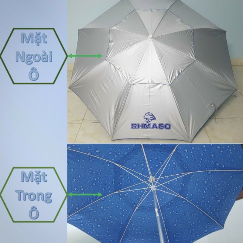 Ô câu cá 2m ô dù câu cá 2m dã ngoại bao đựng cứng chân ô to