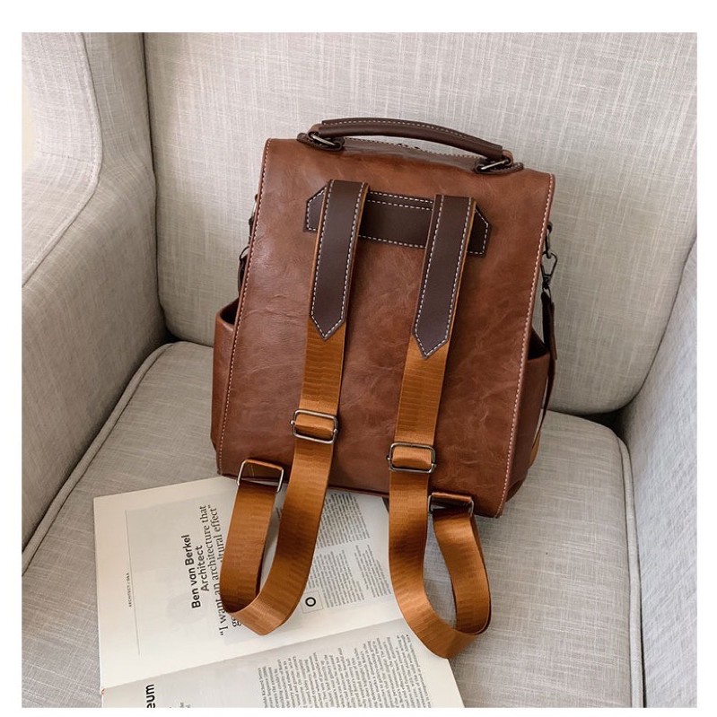 BALO DA❤️FREESHIP❤️BALO VINTAGE BALO ĐI HỌC THỜI TRANG CÁ TÍNH BALO VUÔNG ĐEO CHÉO