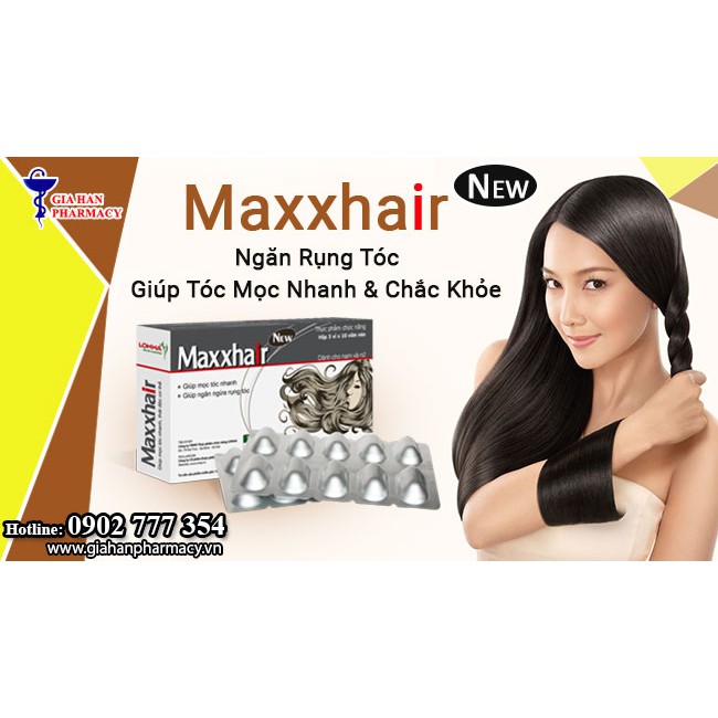 CHÍNH HÃNG MUA 6 tặng 1) Thực phẩm MAXXHAIR ngăn rụng tóc,kích thích tóc mọc nhanh.