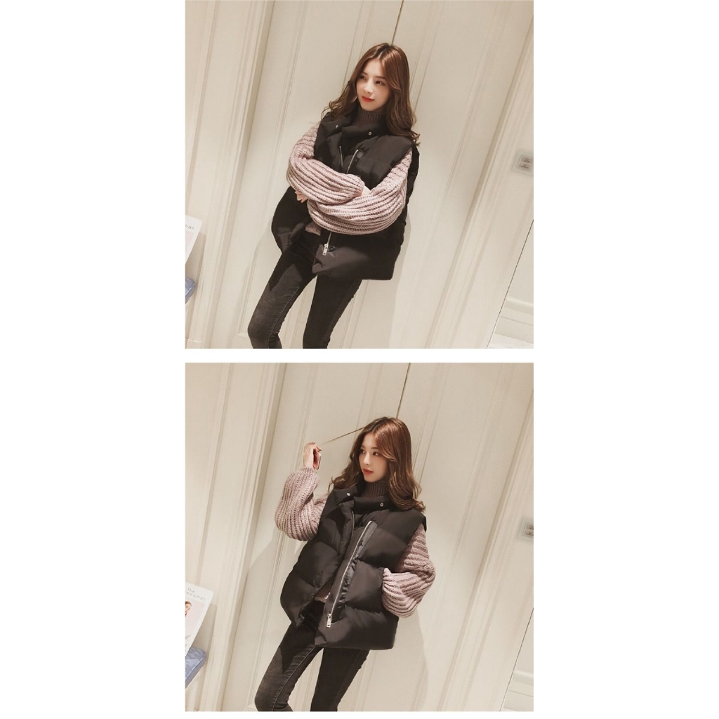 Áo khoác phao không tay dáng rộng thời trang mùa đông dành cho nữ | BigBuy360 - bigbuy360.vn