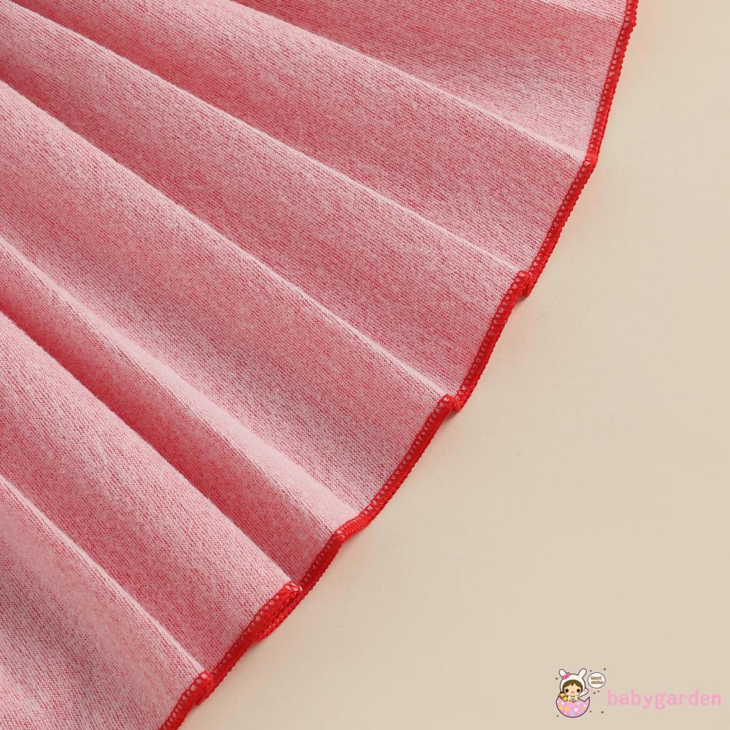 Chân váy xếp ly lưng thun giả da màu trơn cho bé gái 1-6 tuổi