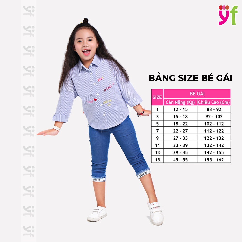 Áo sơ mi bé gái tay dài thêu smile yf - 9ax546 - ảnh sản phẩm 4