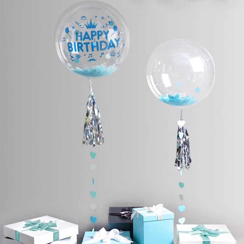 Bong bóng trong suốt phối đèn LED 18&quot; 20&quot; 24&quot; 36&quot; cho trang trí