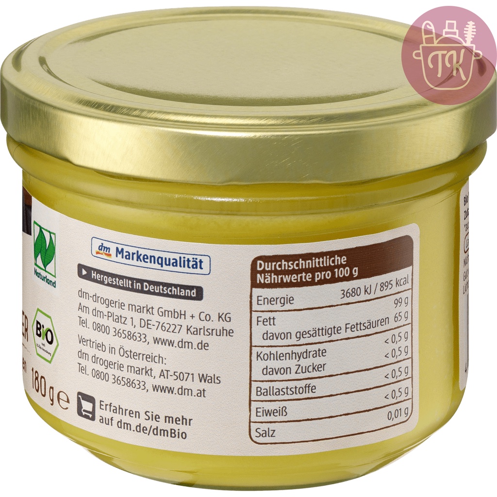 [Date mới nhất] Bơ ghee hữu cơ DM Bio Đức 180g