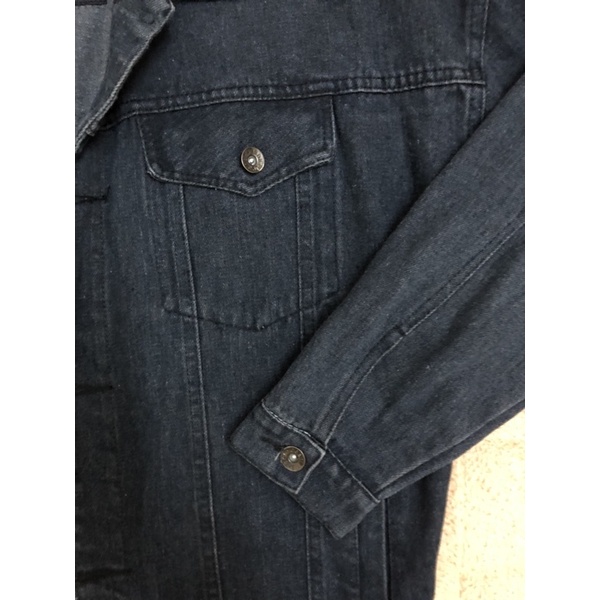 Áo khoác jeans, denim jacket in hình thánh giá thêu chữ DON'T BE CONFUSED