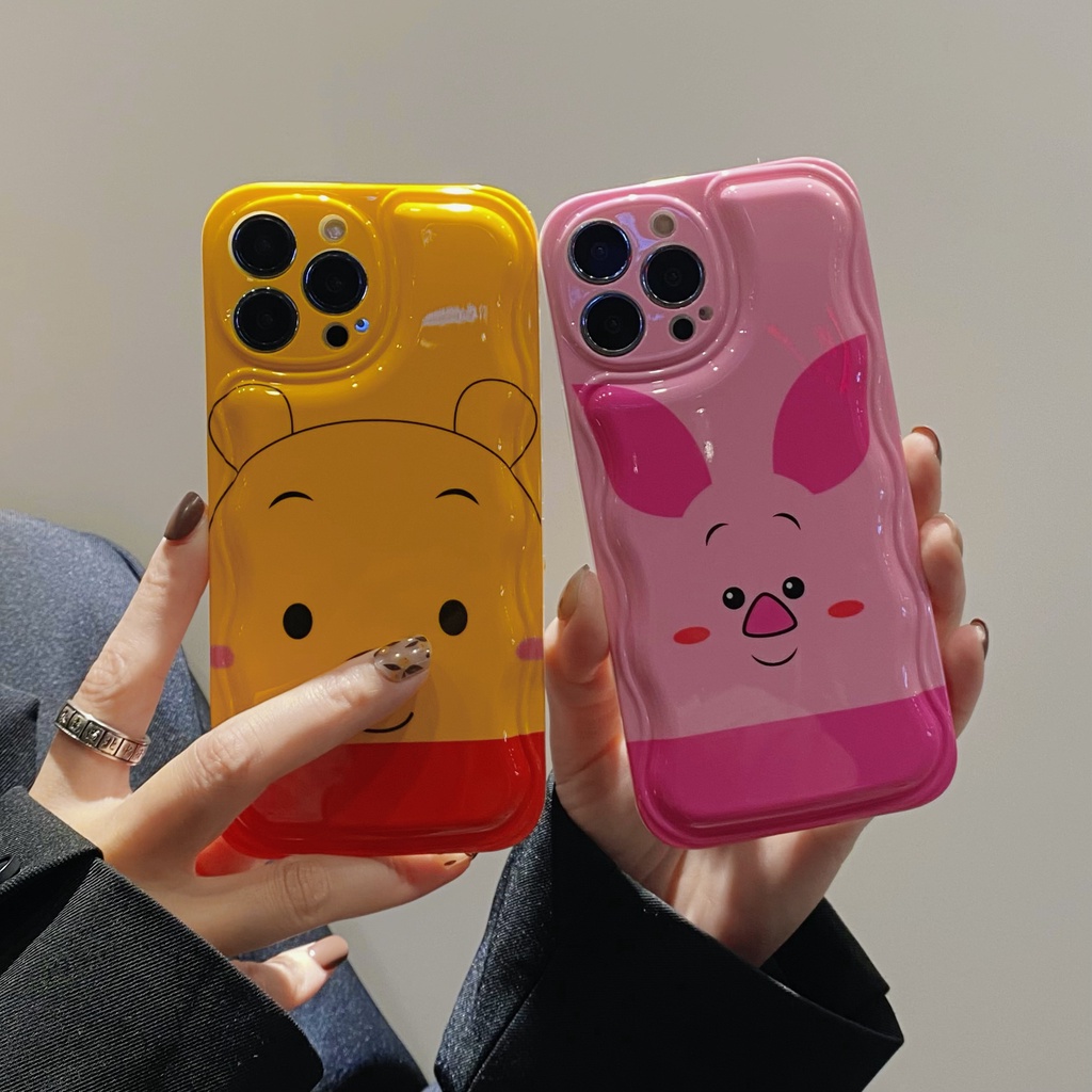 Ốp Điện Thoại Họa Tiết Hoạt Hình Winnie Dễ Thương Chống Sốc Cho iPhone 13/12/11/X