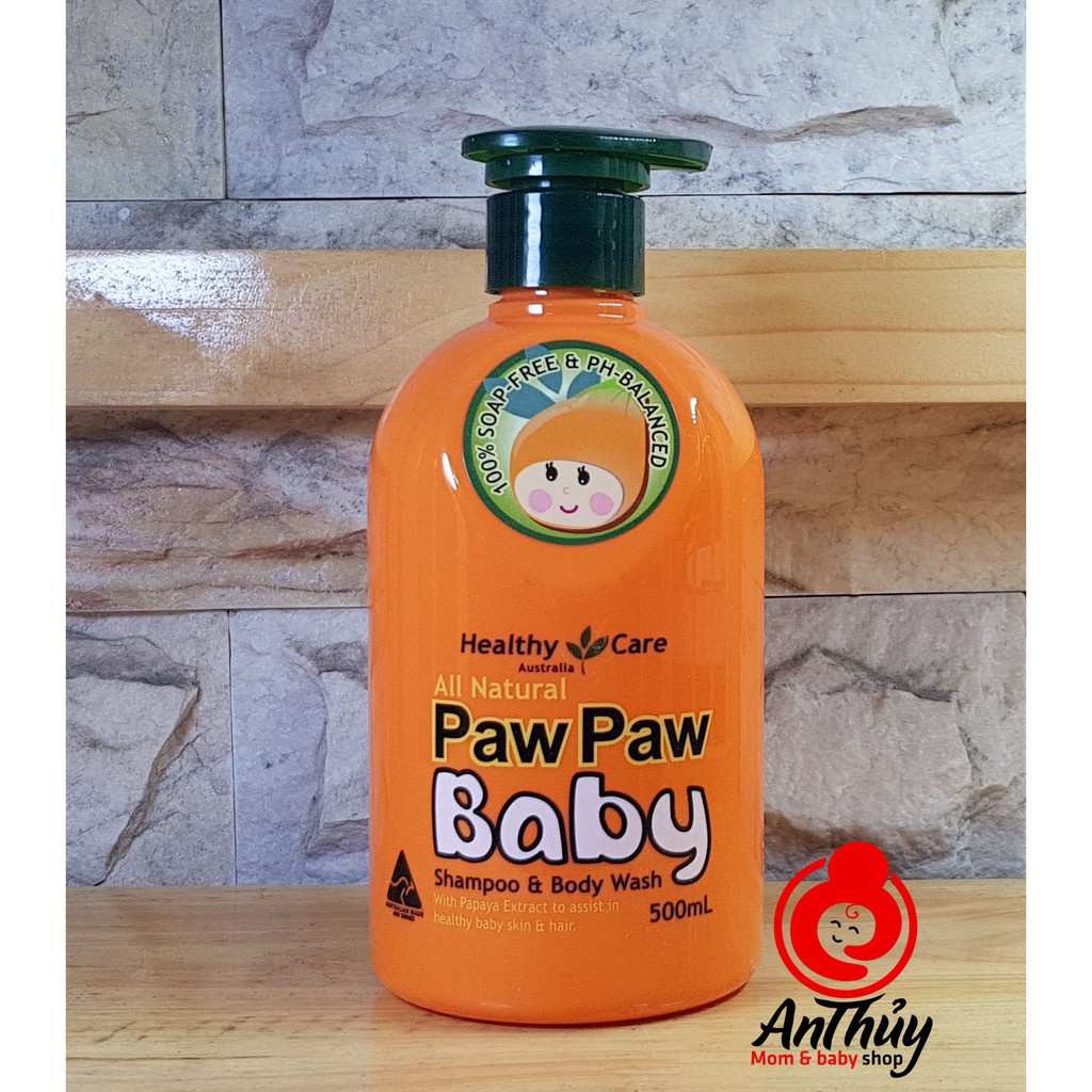 Sữa tắm gội Paw paw Baby Healthy Care 500ml