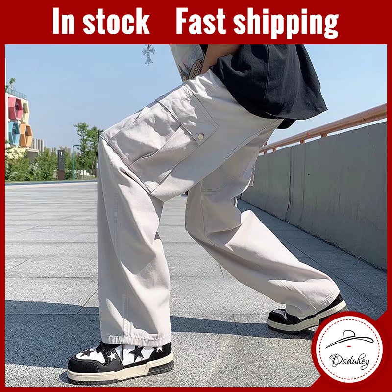 Quần túi hộp ống rộng thẳng phong cách thời trang dành cho nam