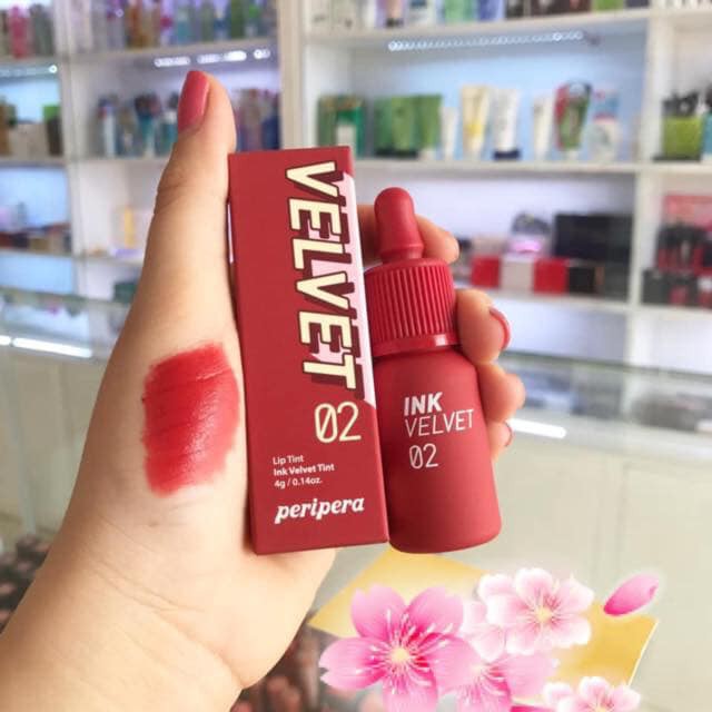 Son Ink / Son kem lì Peripera Ink Velvet Tint bản 2019 [Vỏ đỏ + Vỏ hồng] Chính hãng