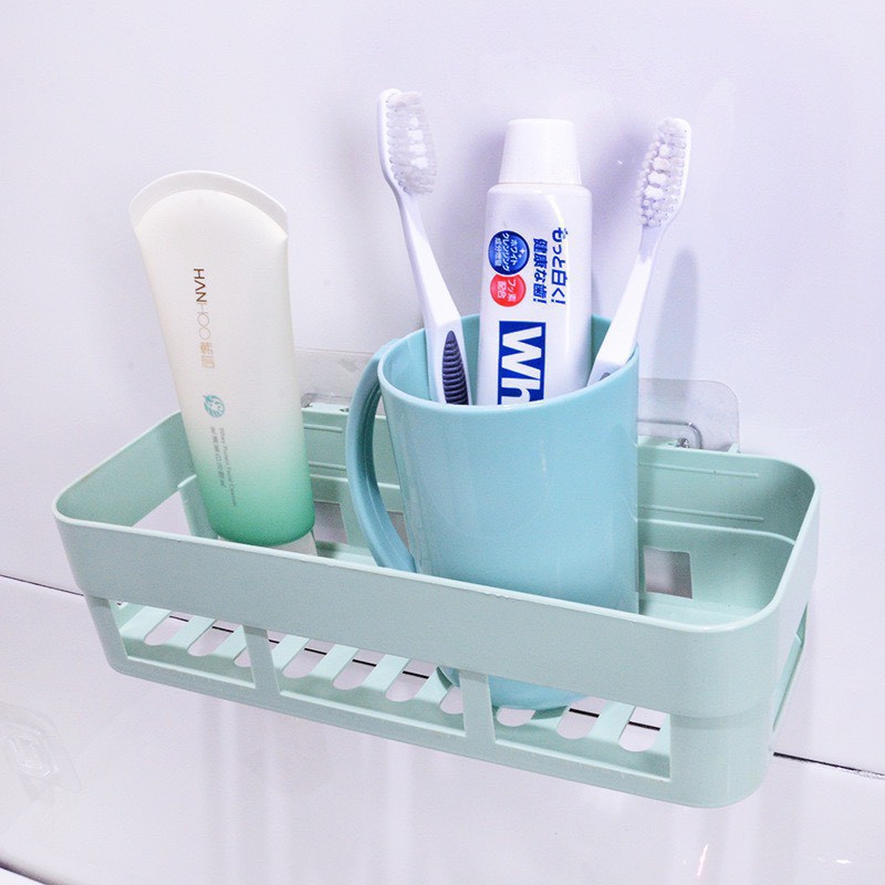 Kệ Để Đồ Nhà Bếp ,Khay Nhựa Để Đồ Dán Tường Hình chữ Nhật 88230 KOREA STORE