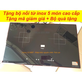Bếp Từ Đôi Canzy CZ 888T ✅ TẶNG BỘ NỒI CAO CẤP ✅ -Công nghệ "Inverter" mới nhất -Nhập Khẩu Thái Lan -BH 3 năm