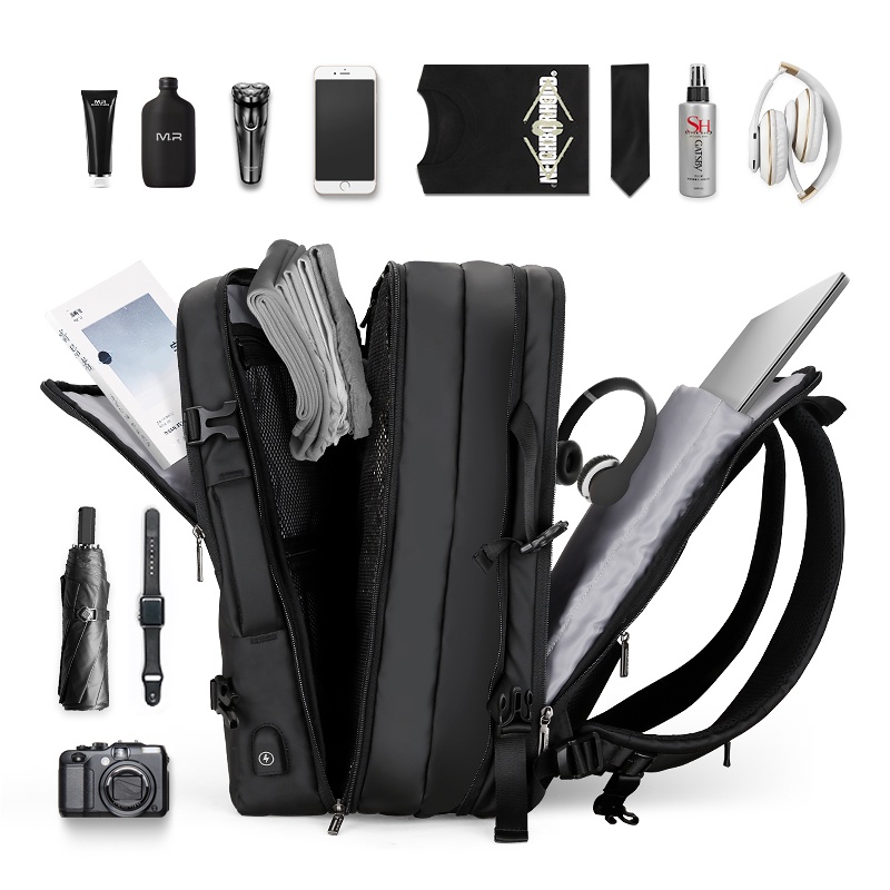 Balo cao cấp- Balo trống nước, trống trộm- Mark Ryden MR8057 đựng laptop 17.3 thế hệ mới- Có thể mở rộng ngăn chứa