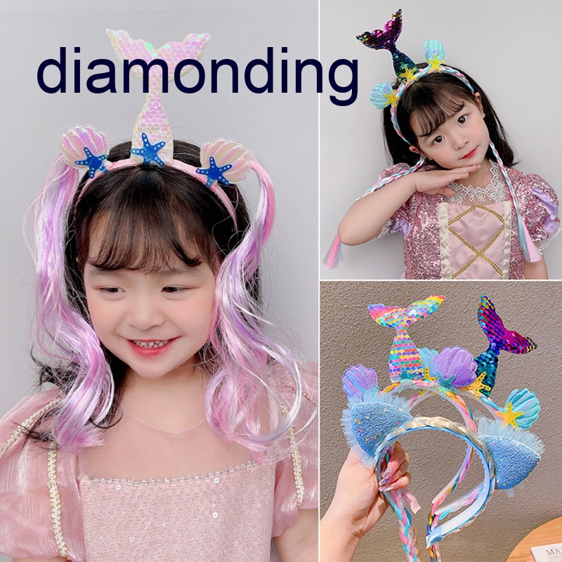 Băng Đô Cài Tóc Hình Sừng Kỳ Lân Dễ Thương Cho Bé Gái