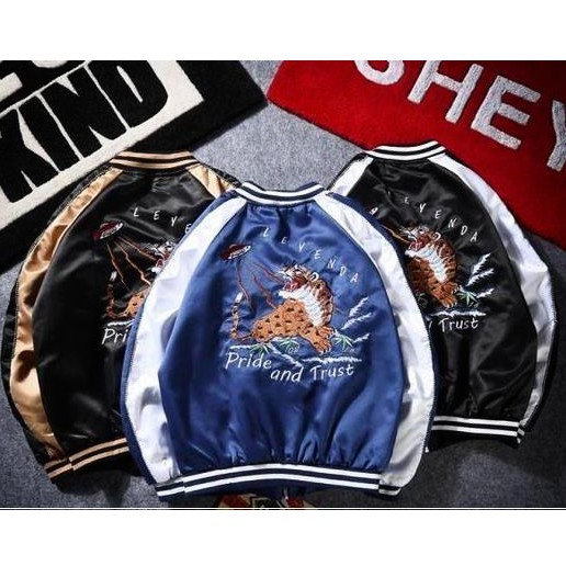Áo khoác bomber thêu hổ Ulzzang cực chất