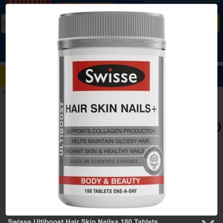 Viên uống Swisse Hair Skin Nails 180 viên đẹp da tóc móng hàng xách tay Úc