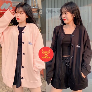 Áo Khoác Nỉ Form Rộng Bomber PUPPY Cadigan Ulzzang