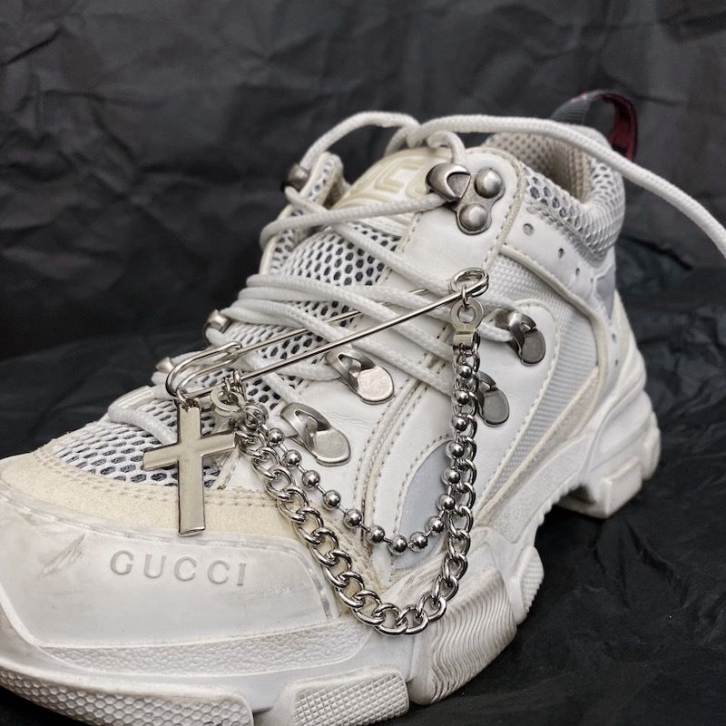 Ghim cài áo kiểu kim băng bằng kim loại hình thánh giá phong cách harajuku 22299