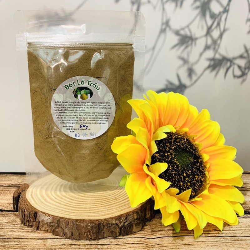 100gr Bột lá trầu không vườn trồng sạch xông hơ, đắp mặt nạ chăm sóc mẹ sau sinh