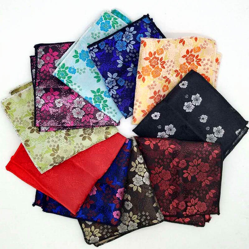 Khăn Tay Bỏ Túi Họa Tiết Hoa Cho Nam, Kích Thước 22 * 22CM