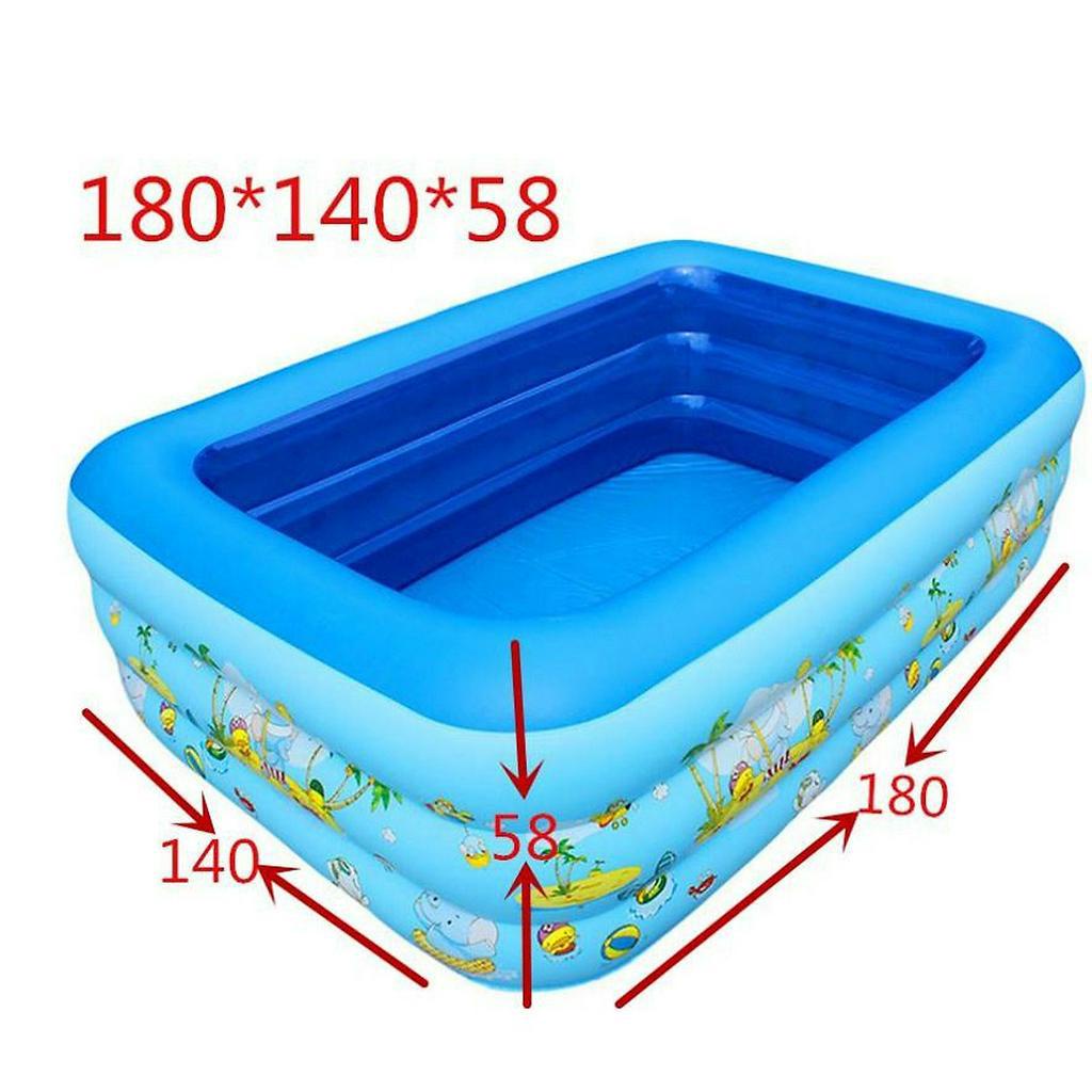 Bể Bơi, Phao Bơi Cho Bé, Gia Đình  2m1 3 Tầng, 1m8 3 Tầng, 1m5 3 Tầng, 1m3 3 Tầng Kèm Miếng Vá - bachhoahoahong