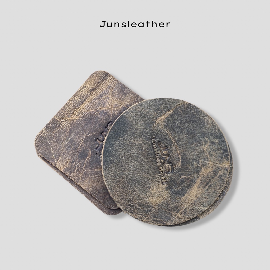 Lót ly bằng da bò của Junsleather dùng trang trí