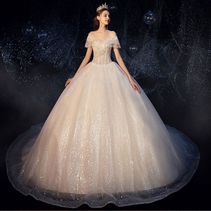 Đầm Cưới Không Tay 6 Vòng Thời Trang Sang Trọng Cho Cô Dâu