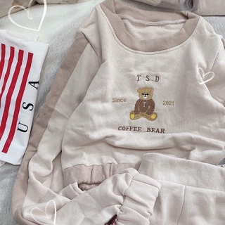 Set váy + áo crotop gấu