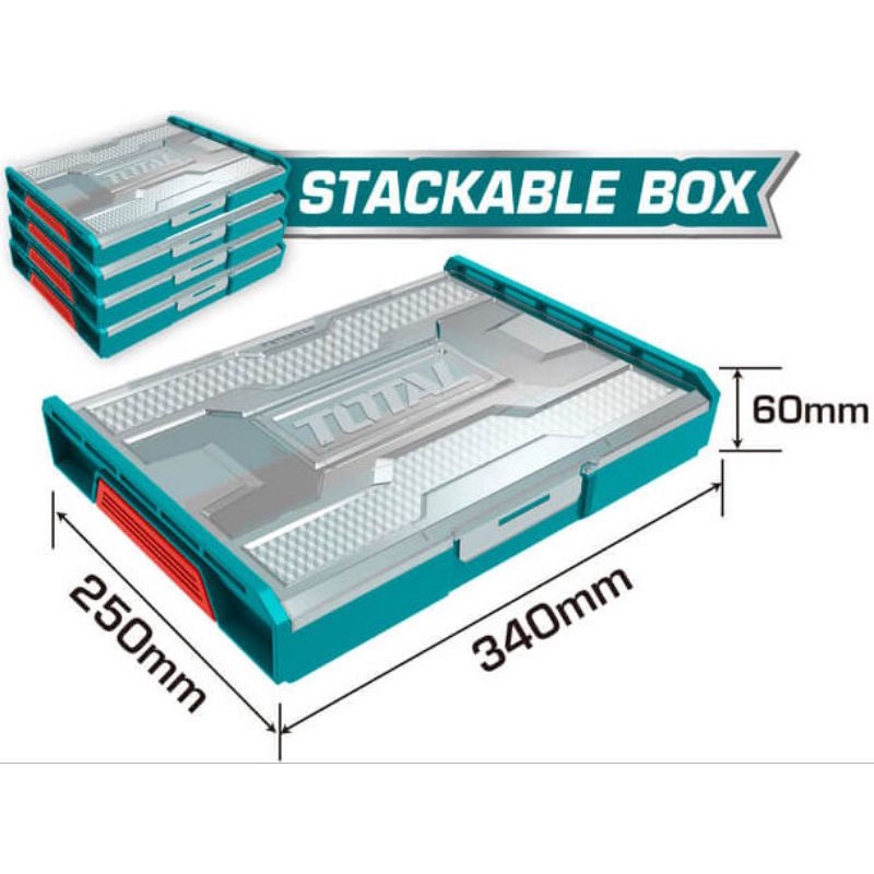 340x250x60mm Hộp nhựa đựng đồ nghề Total THKTV02