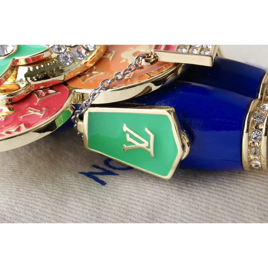 Móc Khóa Hình Hoa Hướng Dương LV Màu Vàng Tương Phản