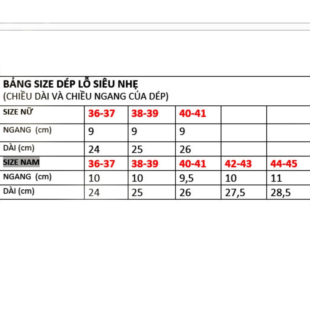 Dép lỗ, quai ngang, nhà tắm, mang trong nhà, văn phòng, chất liệu siêu nhẹ, EVA, size lớn 41, 42, nam nữ