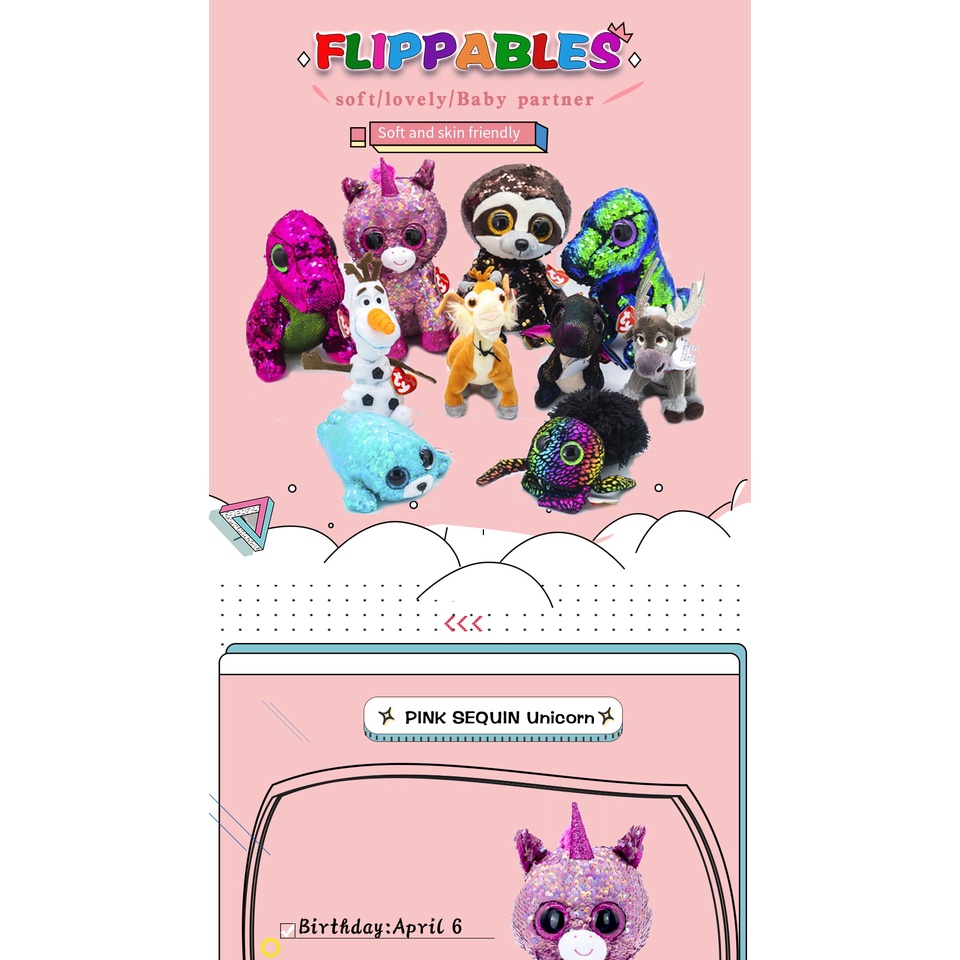 Mới Đồ chơi nhồi bông Hình Kỳ Lân Mắt To 15cm