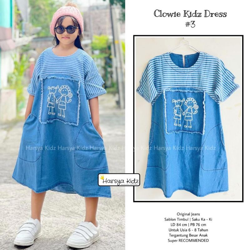 Đầm Jean Cho Bé Gái Từ 3-6 - 8 Tuổi