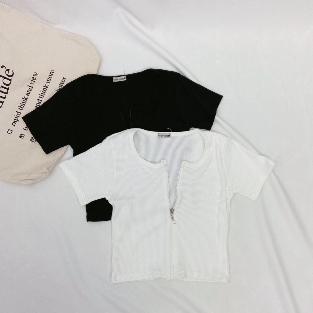 ÁO CROPTOP KHÓA KÉO A5211