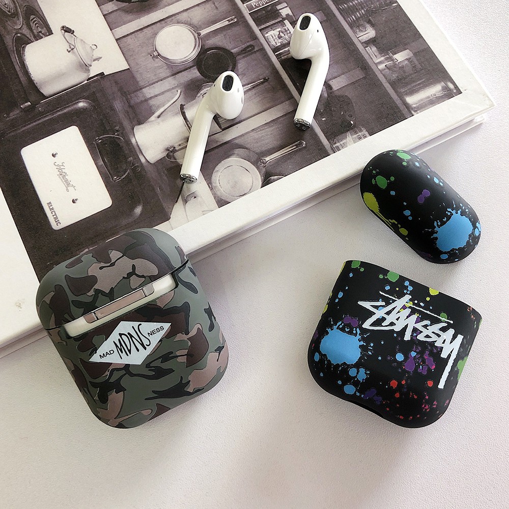 STUSSY Vỏ Bảo Vệ Hộp Sạc Tai Nghe Bluetooth Không Dây Airpods Chống Sốc Chống Thấm Nước Họa Tiết Graffiti MDNS Madness