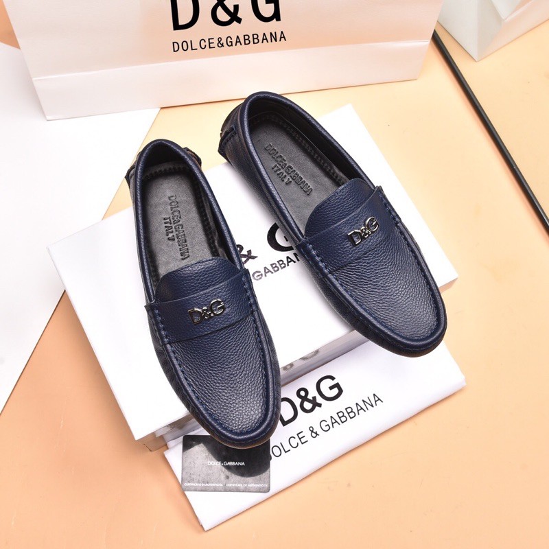 Giày lười cho nam thương hiệu Dolce & Gabbana D&G da thật cao cấp mẫu mới