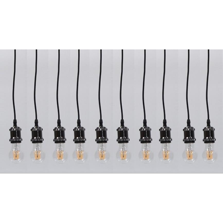 Bộ 10 dây đèn thả cổ điển bóng led Edison A60 6W