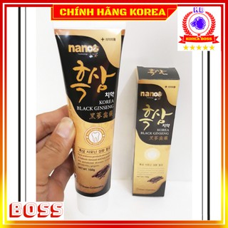Kem đánh răng hàn quốc Hắc sâm giúp thơm miệng trắng răng, tuýp 150gr, Korea Boss