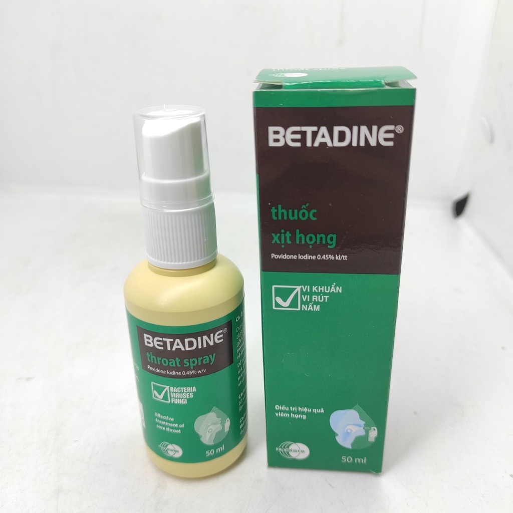 Xịt Họng BETADINE Throat Spray - Chai 50ml