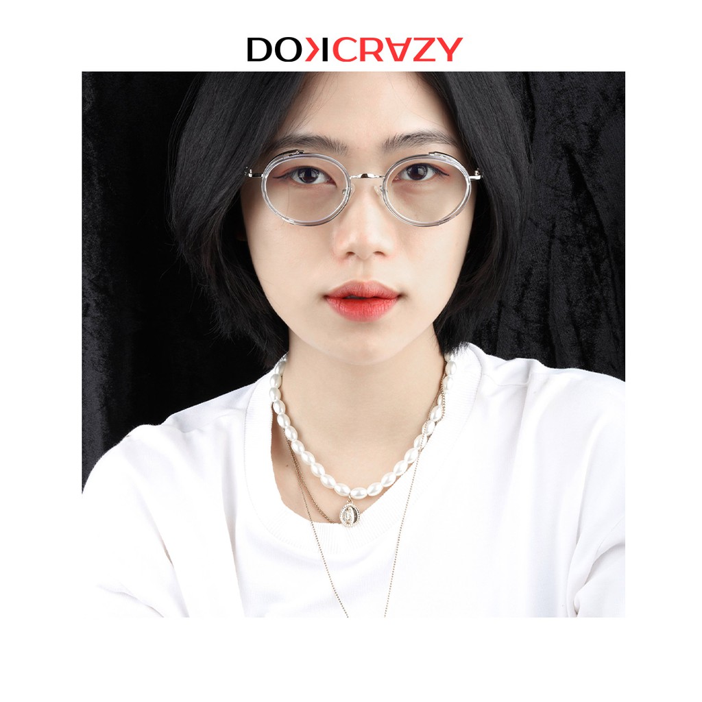 Gọng kính cận dáng tròn cao cấp ANGIO DOKCRAZY nam nữ phong cách retro Hàn Quốc