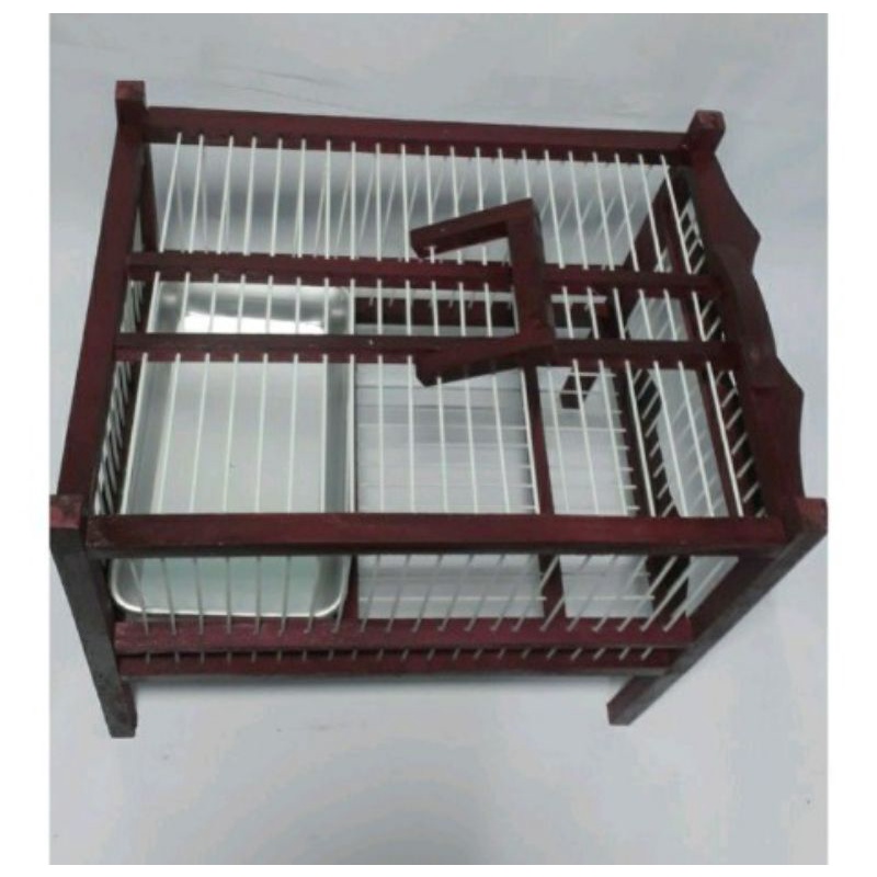 Lồng tắm cho chim chào mào bằng gỗ