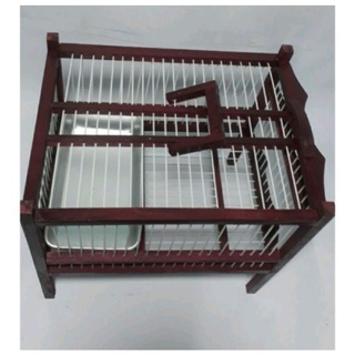Lồng tắm cho chim chào mào bằng gỗ