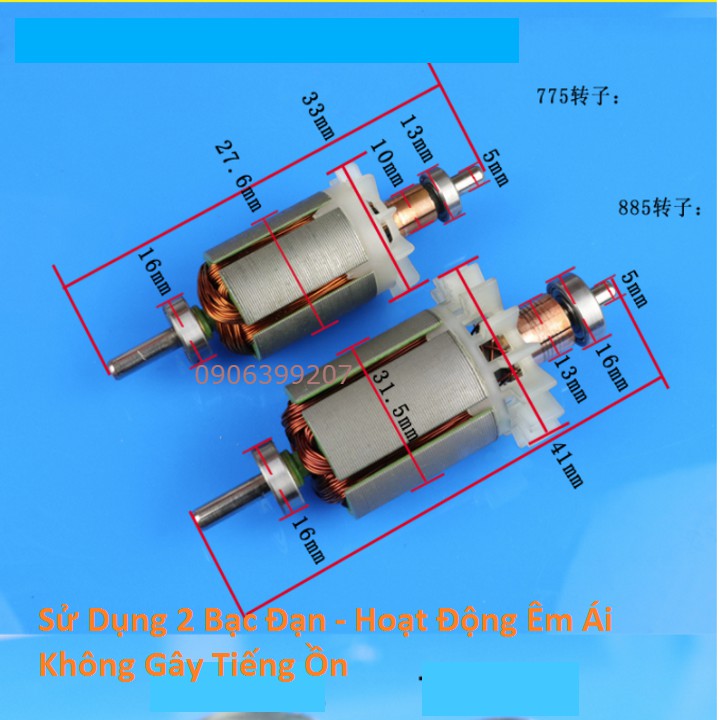 Motor 775 288W 2 bạc đạn - motor 775 288w