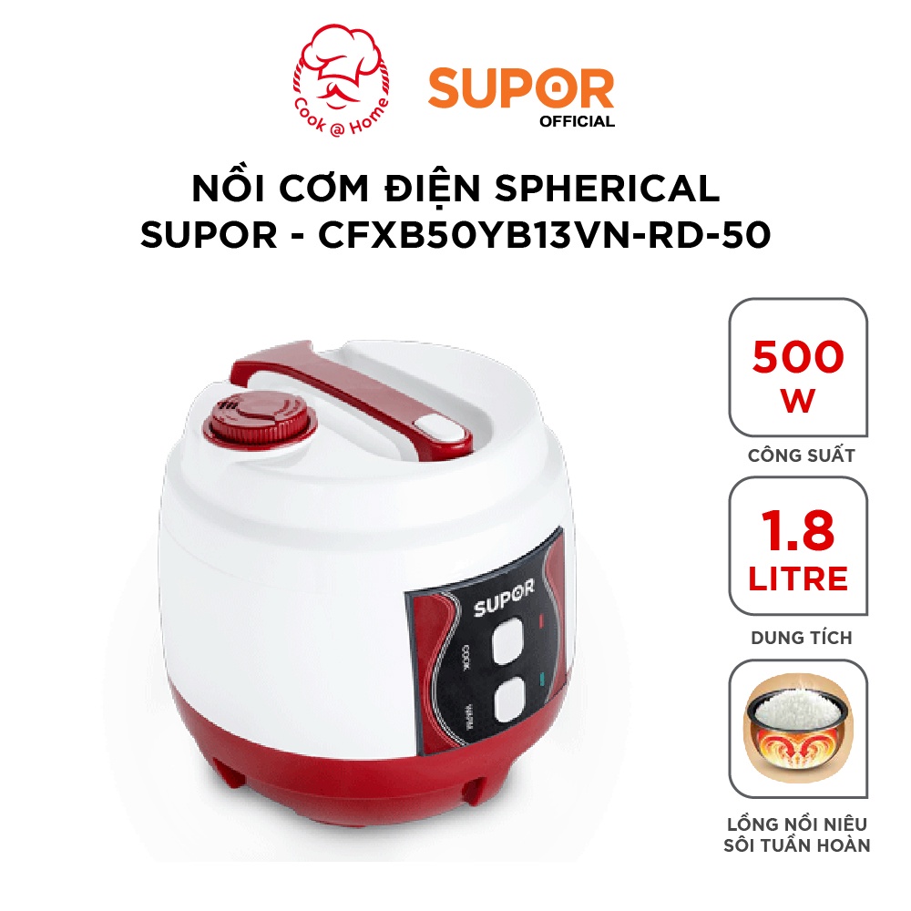 Nồi cơm điện Niêu Spherical Supor CFXB50YB13VN - 1.8L, 500W