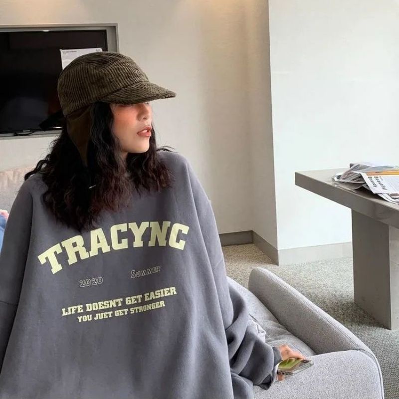 (ORDER) Áo sweater nỉ ulzzang in chữ form rộng các màu phối viền sóng mix màu có size | BigBuy360 - bigbuy360.vn